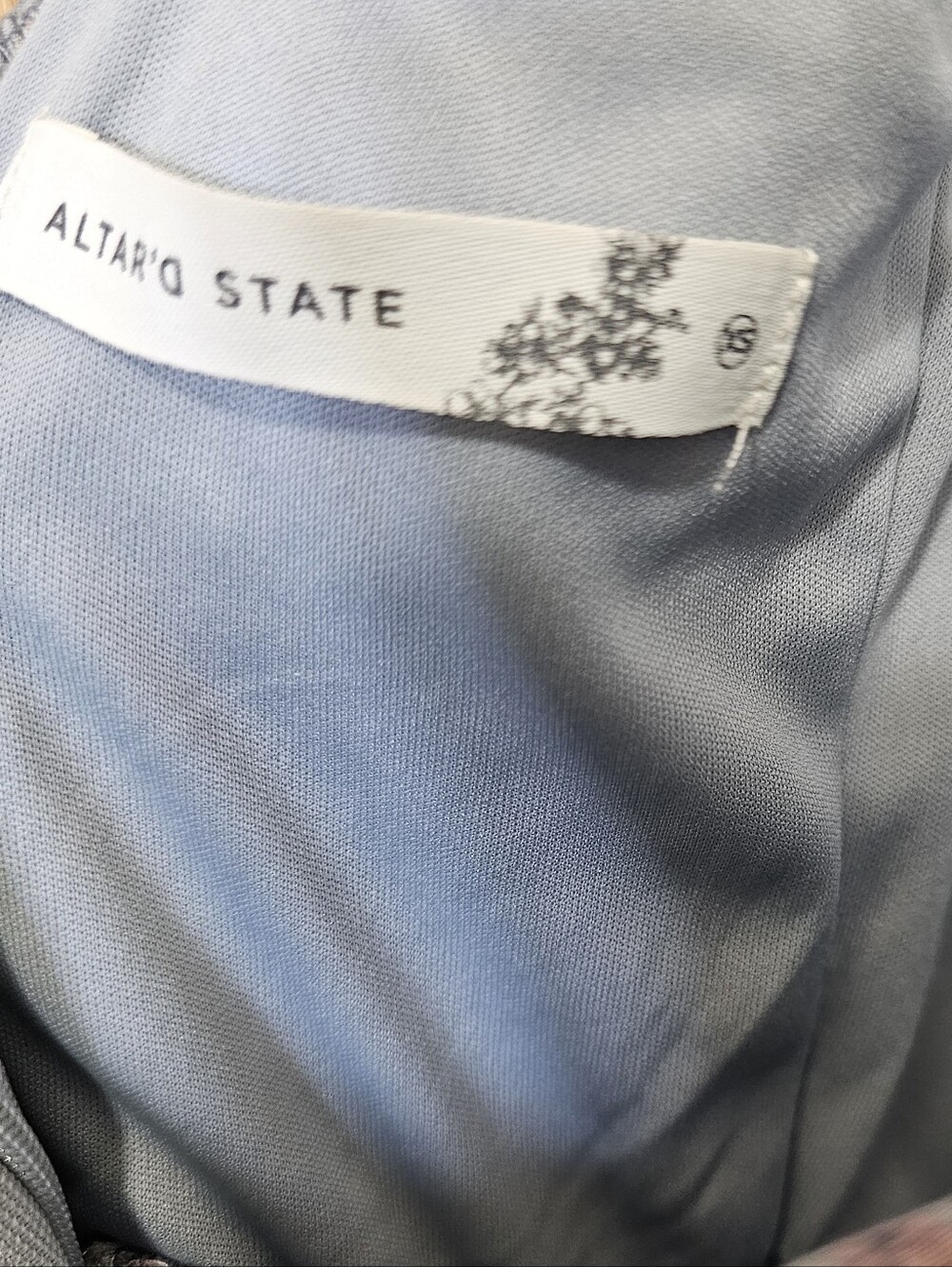 Altar'd State Pale Blue Gray Pink Yellow Floral Maxi Dress Size XS - Picture 8 of 9